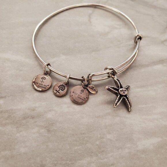 🐚 Alex And Ani Nautical Beach Starfish Silver Expandable Bracelet 🐚 - Picture 4 of 5